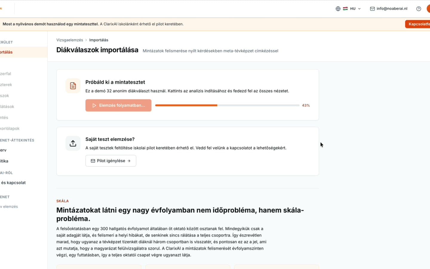 ClarixAI · misconception-pattern radar for teachers