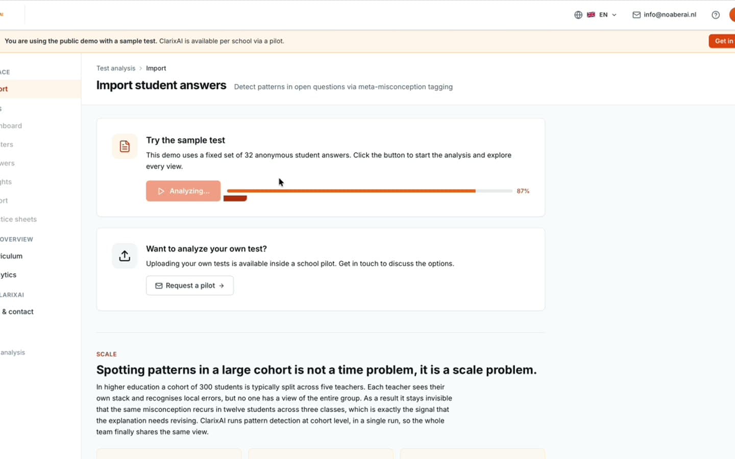 Cohort trend dashboard