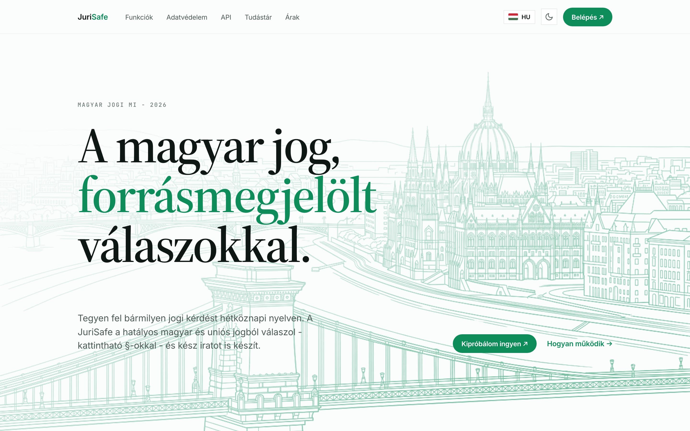 JuriSafe - Hungarian legal AI, with sourced answers.