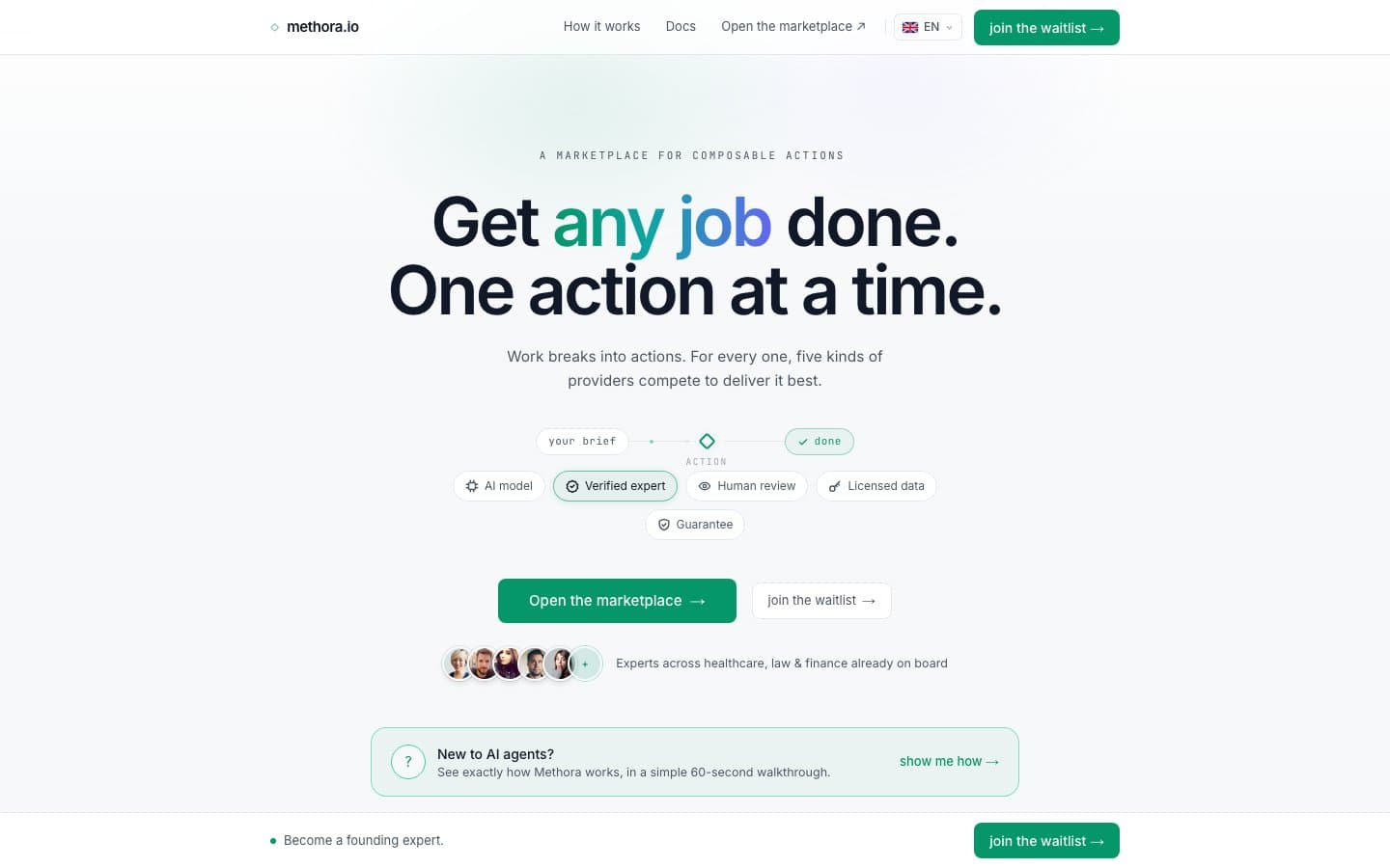 Methora · a marketplace for composable actions