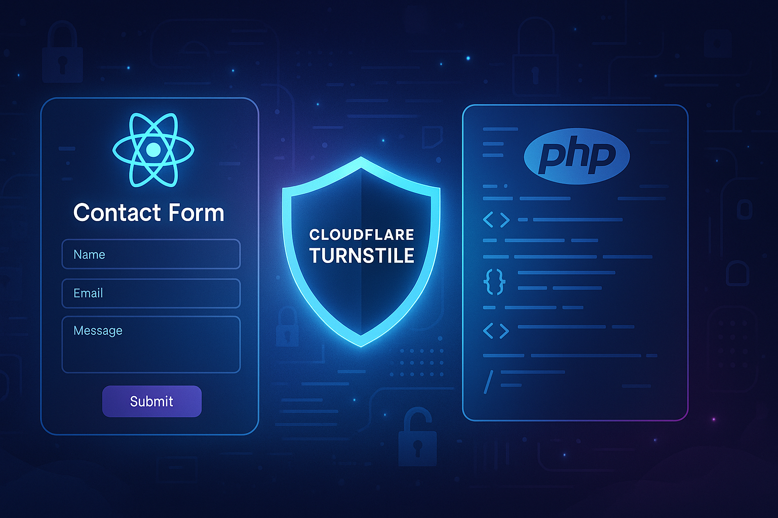Cloudflare Turnstile által védett kapcsolatfelvételi űrlap React frontenddel